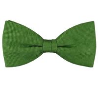 TigerTie - Herren Seidenfliege in grün einfarbig mit feiner Punktstruktur - Fliege aus 100% Seide, ideal für Hochzeit, Party, Business, Abendgarderobe und festliche Anlässe