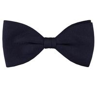 TigerTie - Herren Seidenfliege in navy marine einfarbig mit feiner Punktstruktur - Fliege aus 100% Seide, ideal für Hochzeit, Party, Business, Abendgarderobe und festliche Anlässe