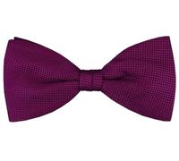 TigerTie - Herren Seidenfliege in purple dunkellila einfarbig mit feiner Punktstruktur - Fliege aus 100% Seide, ideal für Hochzeit, Party, Business, Abendgarderobe und festliche Anlässe