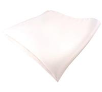 TigerTie Satin Seideneinstecktuch in creme weiss einfarbig - Einstecktuch 100% Seide
