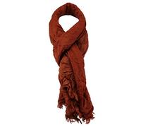 TigerTie Schal in rotbraun kupfer einfarbig mit kleinen Fransen - Gr. 180 x 70 cm