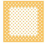 TigerTie Seiden Nickituch in orange weiss gepunktet - 50 x 50 cm - 100% Seide