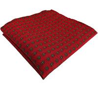 TigerTie Seideneinstecktuch Herren - Edler Farbakzent - 100% Seide weinrot gold Paisley - handrolliert