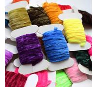 Tigofly 25 Stück Farben Würmer Rayon Garn Lametta Chenille Wolle Bugger Nymphe Fliegenbinden Faden Materialien