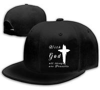 Tijeyi Chef Hat for Men Snapback Hats Funny Flat Bill Hat for Boy Women Adjustable Snap Pack Baseball Cap Black