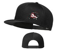 Tijeyi Snapback-Hut für Herren und Jungen, schwarze Baseballkappe, flache Schirmmütze, Geschenk für Teenager, flache Krempe, Pitbull, 1