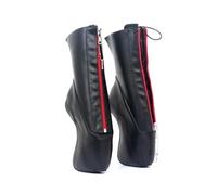 TIKENBST Ballet Heels AbschließBar High Heels Sexy Plateau Heelless Ballet Heels Extrem Superhohe Stiefeletten,Black-40