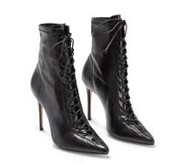 TIKENBST High Heels 13CM Fashion Stiletto Schnürstiefeletten Custom Schuhe,Black-43