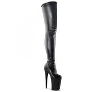 TIKENBST High Heels 20CM Overknee-Stiefel Damen Dickbesohlte Super High Heel Pole Dance Boots,Matte-black-40
