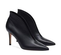 TIKENBST High Heels Pointed Toe Ankle Boots Frühling Und Herbst Plus Size Custom Damenschuhe,Black-35