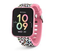 Tikkers Kids Series 13 Leopard Smartwatch mit Fitness-Tracker, Wecker, Kamera, GPS-Anschluss, Pulsmesser, Schrittzähler, Touchscreen, IP68, Silikonarmband