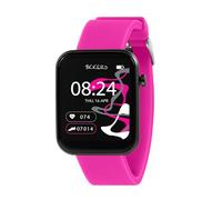 Tikkers Kids Series 13 Smartwatch mit Fitness-Tracker, Wecker, Kamera, GPS-Anschluss, Pulsmesser, Schrittzähler, Touchscreen, Rosa Silikonarmband