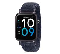 Tikkers Kids Series 13 Smartwatch mit Fitness-Tracker, Wecker, Kamera, GPS-Verbindung, Pulsmesser, Schrittzähler, Touchscreen, marineblaues Riptape-Armband, blau, Einheitsgröße, Casual