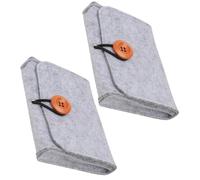 TIKODIDA 2 Stück Pack Filz Aufbewahrungsbeutel für Ätherische Öle Reiseetui für 6 Fläschchen Tragbare Aufbewahrungstasche für Kosmetik und Kleinigkeiten Graue Multifunktions Reisetasche