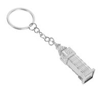 TIKODIDA Schlüsselanhänger London Big Ben aus Metall Silber mit Detaillierter Miniatur Vintage Stil Anhänger für Taschen und Rucksackdeko Geeignet für Geschäfts und Freizeitgebrauch