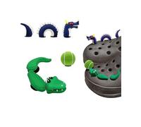 tikono 3D-Schuh-Charm-Dekoration, 3er-Set (Aligator, Drache, Ball), Clog-Charms, Schuhdekorationen für Clogs, Charms, 3D-Anhänger für Damen, Herren, Jungen, Mädchen, Partygeschenk