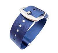 TikTako 18mm/20mm/22mm/24mm NATO Nylon-Uhrenarmband Sport Canvas Heavy Duty Handgelenk-Armband-Zubehör Blau, 22mm