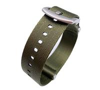 TikTako 18mm/20mm/22mm/24mm NATO Nylon-Uhrenarmband Sport Canvas Heavy Duty Handgelenk-Armband-Zubehör Armeegrün, 18mm