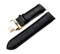 TikTako Kuh-Leder-Armband-Gurt-Uhr-Bügel-Armbänder Faltschließe Quick Release-Uhrenarmband 22-24mm