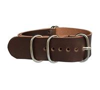 TikTako NATO Ring Buckle Armband 18mm/20mm/22mm Kinderuhren Strap Dunkelbraun, 20mm