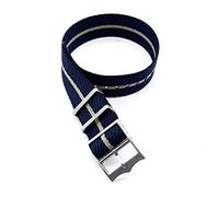 TikTako NATO-Uhrenarmband 20mm 22mm Nylon Ersatz-Armband-Uhrenarmband Black Navy Khaki, 20mm