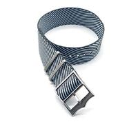 TikTako NATO-Uhrenarmband 20mm 22mm Nylon Ersatz-Armband-Uhrenarmband Grau-weiß, 20mm