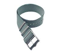 TikTako NATO-Uhrenarmband 20mm 22mm Nylon Ersatz-Armband-Uhrenarmband Grün Weiß, 20mm
