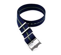 TikTako NATO-Uhrenarmband 20mm 22mm Nylon Ersatz-Armband-Uhrenarmband Schwarz Marine-Grün, 20mm