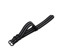 TikTako Nylon Uhrenarmbänder 18mm/20mm/22mm/24mm Nylon-Uhrenarmband NATO Nylon Canvas-Uhrenarmband Schwarze Asche, 24mm