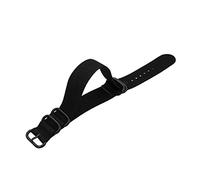 TikTako Nylon Uhrenarmbänder 18mm/20mm/22mm/24mm Nylon-Uhrenarmband NATO Nylon Canvas-Uhrenarmband Schwarz, 22mm