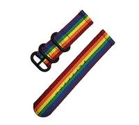 TikTako Nylon-Uhrenarmband 18/20/22/24mm Quick Release Uhrenarmbänder, Regenbogen, 18mm