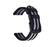 TikTako Quick Release NATO-Uhrenarmband 18mm/20mm/22mm/24mm doppelte Schicht Leinwand Strap Uhrenarmbänder Schwarz, Grau, Schwarz, 24mm