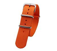 TikTako Sport-Uhrenarmband 18mm/20mm/22mm/24mm Nylon NATO Armband mit Edelstahl-Schnalle Gürtel Orange, 20mm