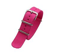 TikTako Sport-Uhrenarmband 18mm/20mm/22mm/24mm Nylon NATO Armband mit Edelstahl-Schnalle Gürtel Rosa, 18mm