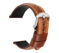 TikTako Uhren Zubehör Dornschließe Uhrenarmbänder 18mm 26mm Brown-Weinlese-Öl-Wachs-Leder-Uhrenarmband