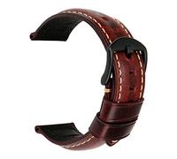 TikTako Uhren Zubehör Dornschließe Uhrenarmbänder 18mm 26mm Brown-Weinlese-Öl-Wachs-Leder-Uhrenarmband