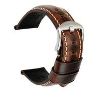 TikTako Uhren Zubehör Dornschließe Uhrenarmbänder 18mm 26mm Brown-Weinlese-Öl-Wachs-Leder-Uhrenarmband