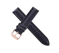 TikTako Uhrenarmband Leder 12-20mm Ersatzuhrenarmbänder, Schwarze Rose, 22mm