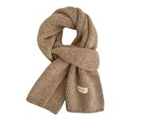 TILEZE Schal Frauen Kaschmir Schals Dame Winter Dicken Warme Weiche Pashmina Schals Wraps Weibliche Reine Farbe Gestrickte Lange Schal-Khaki-18X145Cm