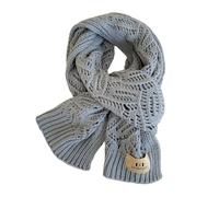 TILEZE Schal Gestrickter Wollschal Für Frauen Im Herbst Und Winter, Verdickt Und Warm, Studentenpaar Schal, Modischer Herrenschal-Grau