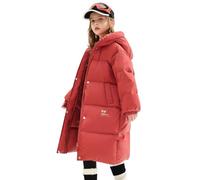 Tilozs Winterjacke Mädchen mit Fellkapuze Kapuzenjacke Winddichte Outdoor Winterparka Winter Warm Fleece Mäntel Verdickte Gefütterte Jacke