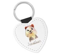 timalo Schlüsselanhänger personalisiert mit Namen Herz Schlüsselband aus Kunstleder Leder für Kinder Motiv Tiere | 10- Quoka