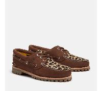Timberland - 3-Ösen-Bootsschuh mit Leopardenprint und Profilsohle für Damen in Braun, Damen, Braun, Größe: 39
