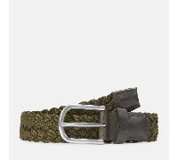 Timberland - 35 mm Flechtgürtel mit Lederdetails für Herren in Grün, Herren, Grün, Größe: M