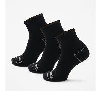 Timberland - 3er-Pack vollständig gepolsterter Bowden Sneakersocken in Schwarz, Schwarz, Größe: L