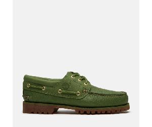 Timberland - All Gender Handgenähter Timberland Authentic 3-Eye Lug Bootsschuh in Grün, Grün, Größe: 40
