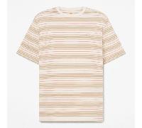 Timberland - All Gender T-Shirt mit Streifen in Weiß/Rosa, Pink, Größe: XXL