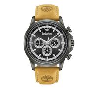 Timberland Campton 44mm Herren-Multifunktionsuhr Grünes Zifferblatt & Braunes Lederarmband