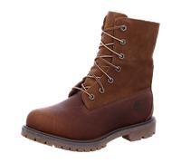 Winterboots TIMBERLAND "TIMBERLAND AUTHENTICMID WARM LINED WATERPROOF BOOT", Gr. 42, schwarz braun, Leder, Schuhe, Snowboots, Winterstiefel, Winterschuhe, wasserdicht und gefüttert, Topseller (8251834