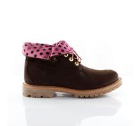 Timberland Authentics Roll Top Dunkelbraune Leder Schnüre -up -Frauenstiefel 8136a EU 36,5 / UK 3,5